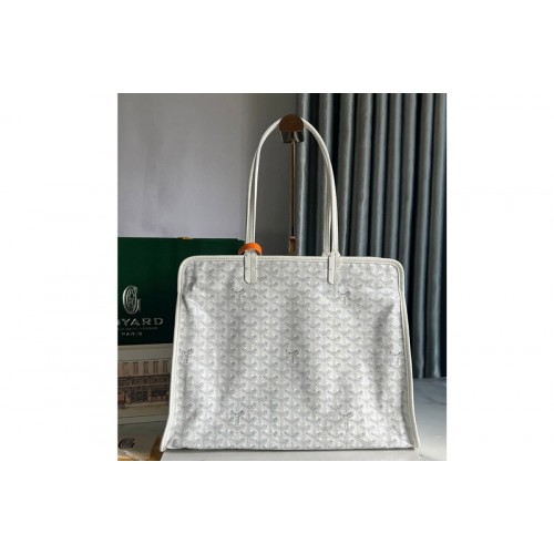 Goyard Hardy PM bag in White Goyardine Canvas and Decize Taurillon Leather Goyard Hardy PM bag in White Goyardine Canvas and Decize Taurillon Leather
