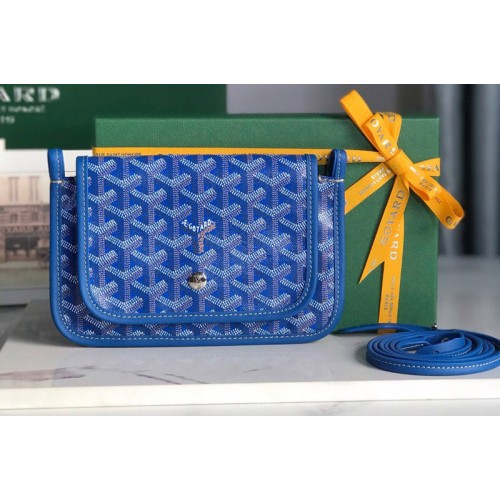 Goyard Plumet pocket wallet in Blue Goyardine Canvas and Chevroches Calfskin Goyard Plumet pocket wallet in Blue Goyardine Canvas and Chevroches Calfskin