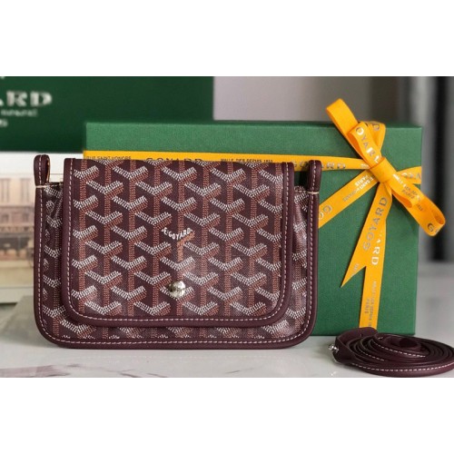 Goyard Plumet pocket wallet in Burgundy Goyardine Canvas and Chevroches Calfskin Goyard Plumet pocket wallet in Burgundy Goyardine Canvas and Chevroches Calfskin