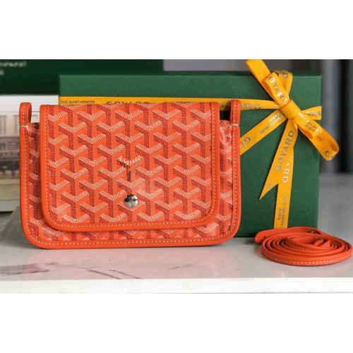 Goyard Plumet pocket wallet in Orange Goyardine Canvas and Chevroches Calfskin Goyard Plumet pocket wallet in Orange Goyardine Canvas and Chevroches Calfskin