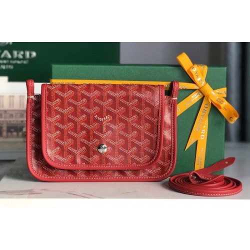 Goyard Plumet pocket wallet in Red Goyardine Canvas and Chevroches Calfskin Goyard Plumet pocket wallet in Red Goyardine Canvas and Chevroches Calfskin