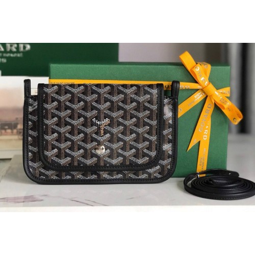 Goyard Plumet pocket wallet in Black Goyardine Canvas and Chevroches Calfskin Goyard Plumet pocket wallet in Black Goyardine Canvas and Chevroches Calfskin