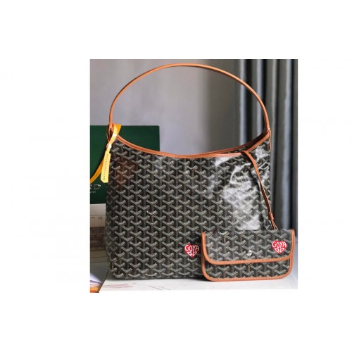 Goyard Boheme Hobo bag in Brown Goyardine Canvas and Chevroches Calfskin