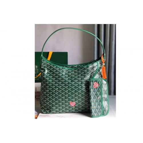 Goyard Boheme Hobo bag in Green Goyardine Canvas and Chevroches Calfskin