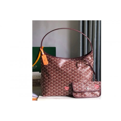 Goyard Boheme Hobo bag in Burgundy Goyardine Canvas and Chevroches Calfskin Goyard Boheme Hobo bag in Burgundy Goyardine Canvas and Chevroches Calfskin