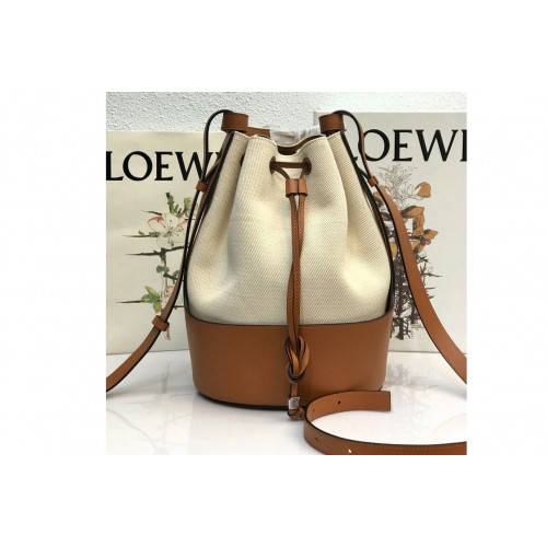 Loewe Balloon bag in Ecru Tan calfskin and textile