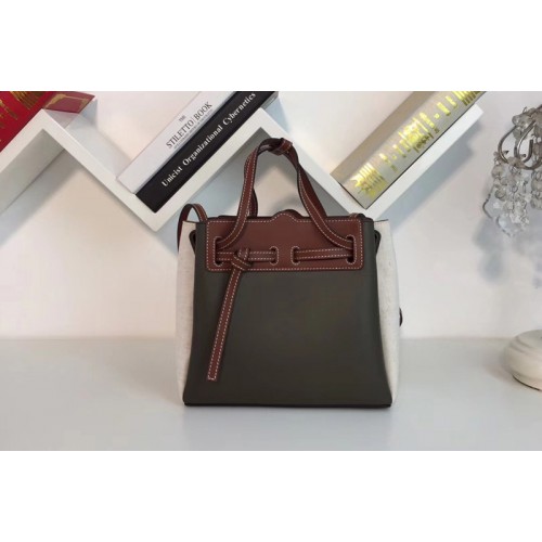 Loewe 329.74.Z71 Lazo Mini Bag Brown Green Boxcalf
