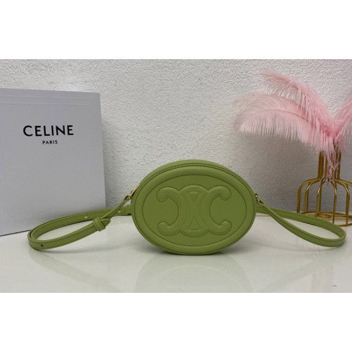 Celine 10I703 CROSSBODY OVAL PURSE IN Green SMOOTH CALFSKIN Celine 10I703 CROSSBODY OVAL PURSE IN Green SMOOTH CALFSKIN