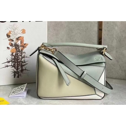 Loewe Small Puzzle bag in Ash Grey Marble Green classic calfskin