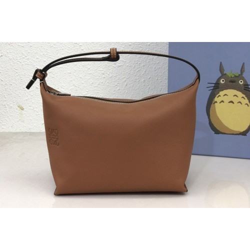 Loewe Small Cubi bag in Tan grained calfskin