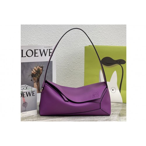 Loewe Puzzle Hobo bag in Purple nappa calfskin Loewe Puzzle Hobo bag in Purple nappa calfskin