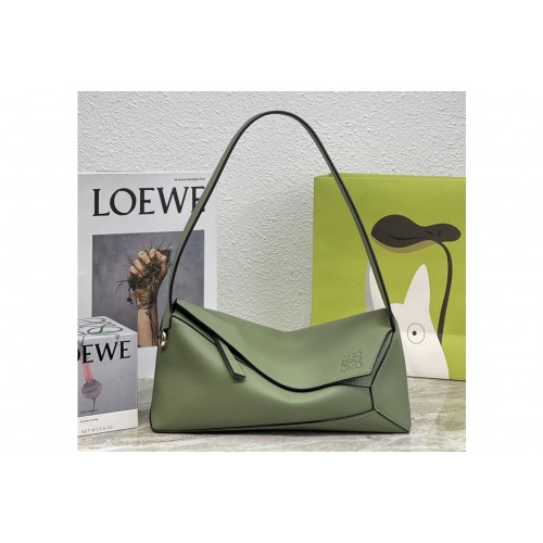 Loewe Puzzle Hobo bag in Green nappa calfskin Loewe Puzzle Hobo bag in Green nappa calfskin