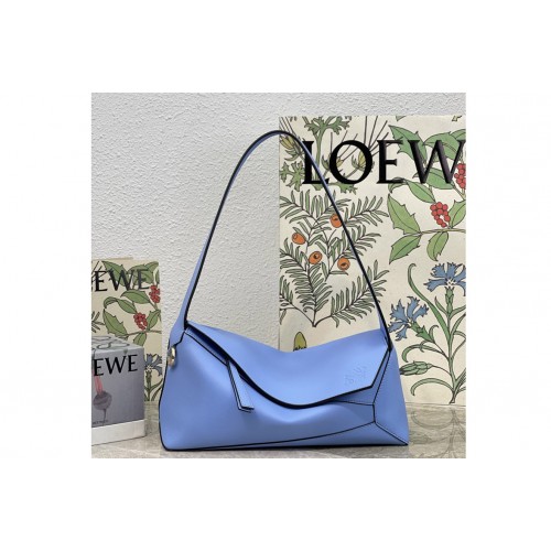 Loewe Puzzle Hobo bag in Blue nappa calfskin Loewe Puzzle Hobo bag in Blue nappa calfskin