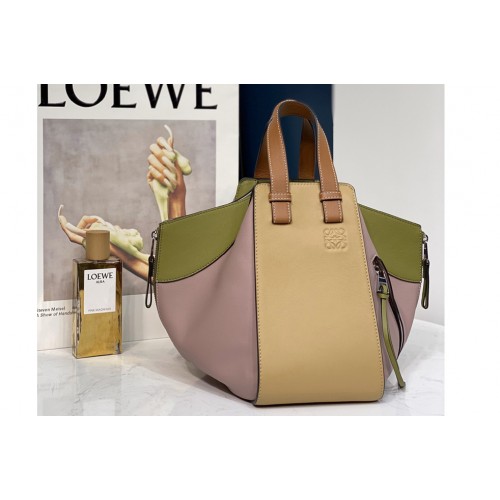 Loewe Small Hammock bag in Tan Purple classic calfskin