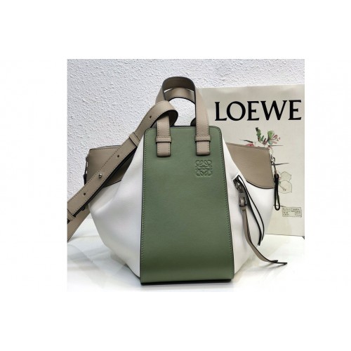 Loewe Small Hammock bag in Green White classic calfskin