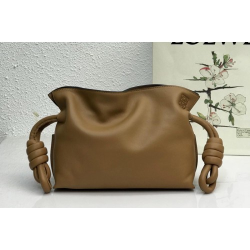 Loewe Mini Flamenco clutch in Brown nappa calfskin