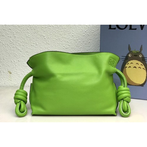 Loewe Mini Flamenco clutch in Green nappa calfskin