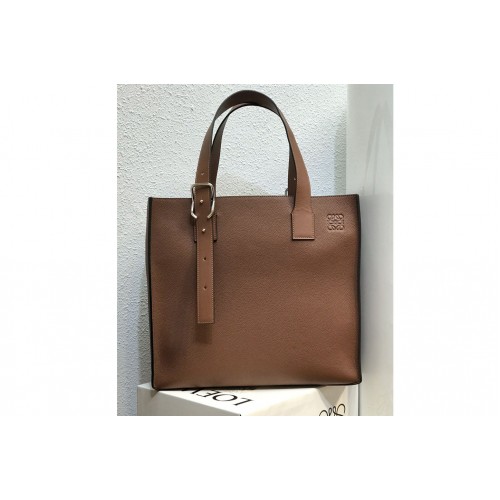 Loewe Buckle tote bag in Brown soft grained calfskin