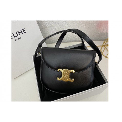 Celine TEEN BESACE TRIOMPHE bag IN Black SHINY CALFSKIN Celine TEEN BESACE TRIOMPHE bag IN Black SHINY CALFSKIN