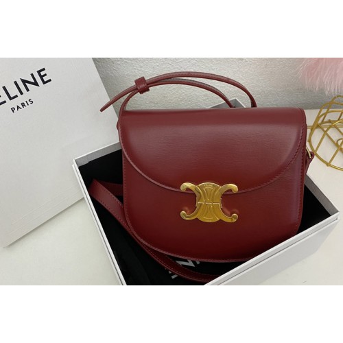 Celine TEEN BESACE TRIOMPHE bag IN Red SHINY CALFSKIN