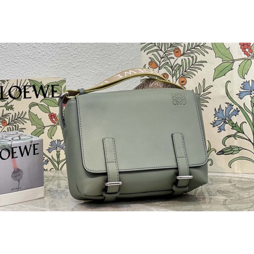 Loewe XS Military messenger bag in Green supple smooth calfskin and jacquard Loewe XS Military messenger bag in Green supple smooth calfskin and jacquard