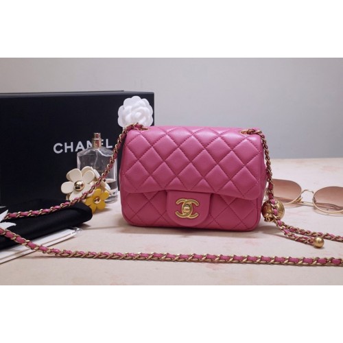 Chanel AS1786 Flap Bag in Pink Lambskin Leather