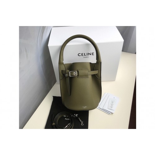 Celine Big Bag Nano Bucket Bag in Khaki Smooth Calfskin Leather Celine Big Bag Nano Bucket Bag in Khaki Smooth Calfskin Leather
