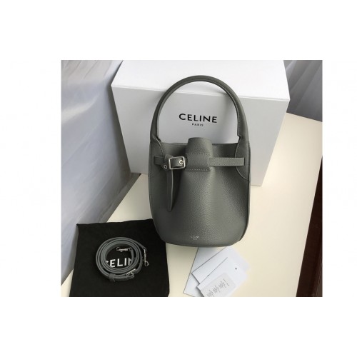 Celine Big Bag Nano Bucket Bag in Gray Smooth Calfskin Leather Celine Big Bag Nano Bucket Bag in Gray Smooth Calfskin Leather