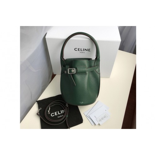 Celine Big Bag Nano Bucket Bag in Green Smooth Calfskin Leather