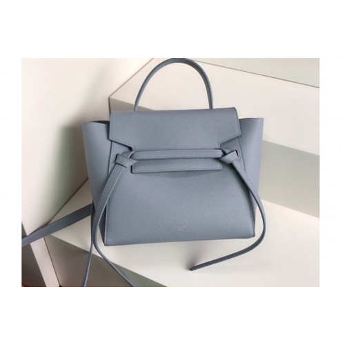 Celine Nano Belt Bag in Blue Grained Calfskin