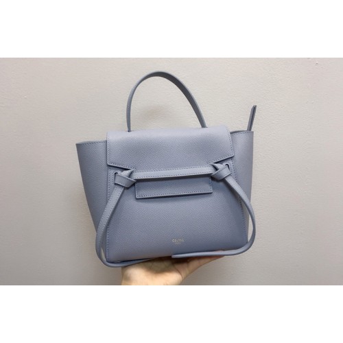 Celine Micro Belt Bag in Blue Grained Calfskin Leather Celine Micro Belt Bag in Blue Grained Calfskin Leather