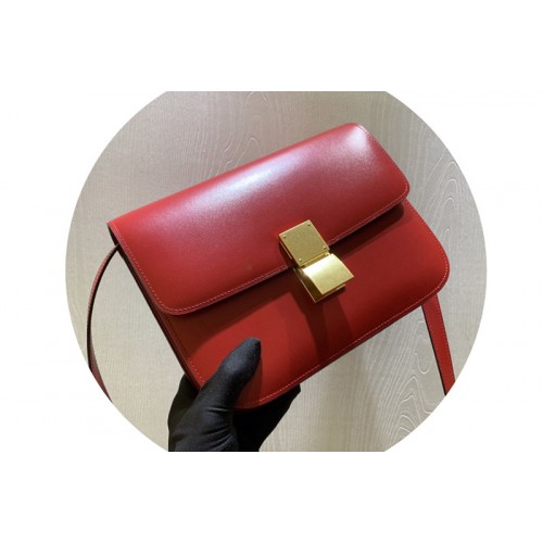Celine Medium Classic Bag in Red box calfskin Leather