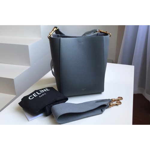 Celine sangle small bucket bag in Blue soft grained calfskin