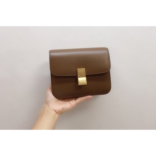 Celine TEEN CLASSIC BAG IN CAMEL BOX CALFSKIN