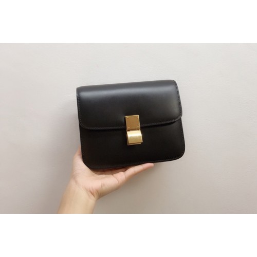 Celine TEEN CLASSIC BAG IN Black BOX CALFSKIN