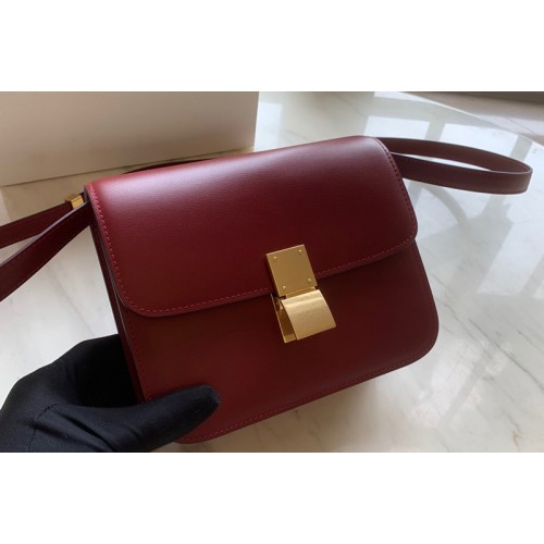 Celine Teen Classic Bag in Red box calfskin Leather