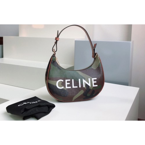 Celine Ava Bag in camouflage smooth calfskin with celine print