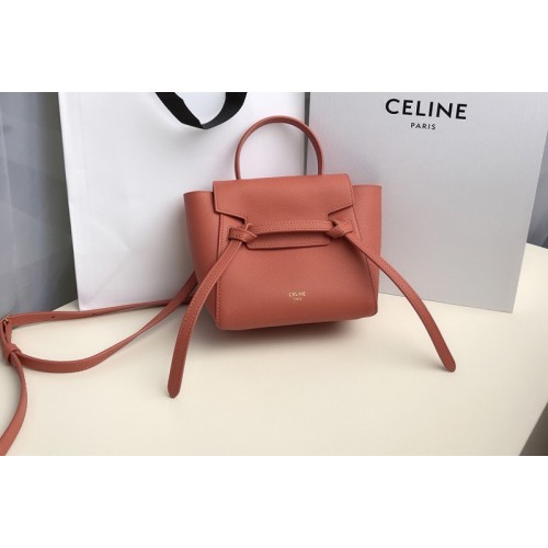 Celine PICO BELT BAG IN Pink GRAINED CALFSKIN