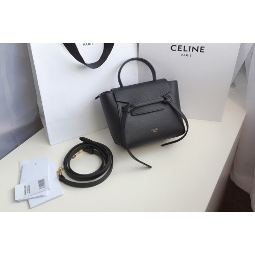 Celine PICO BELT BAG IN Black GRAINED CALFSKIN