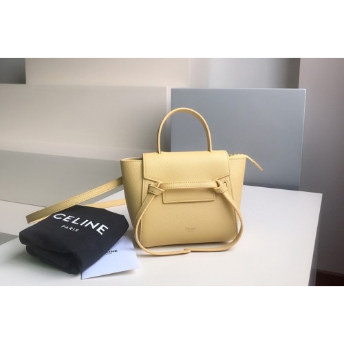Celine PICO BELT BAG IN Yellow GRAINED CALFSKIN