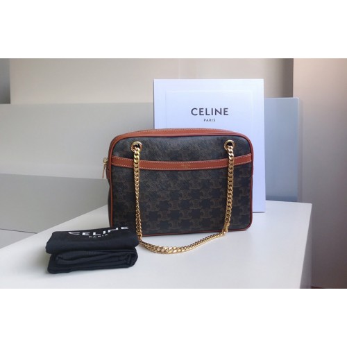 Celine medium patapans in Tan triomphe canvas