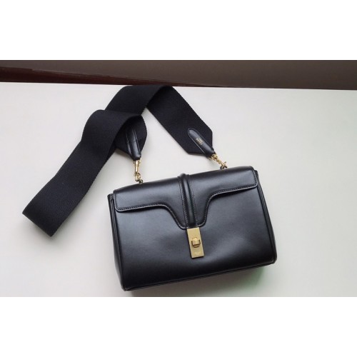 Celine TEEN SOFT 16 Bag IN Black SMOOTH CALFSKIN Celine TEEN SOFT 16 Bag IN Black SMOOTH CALFSKIN