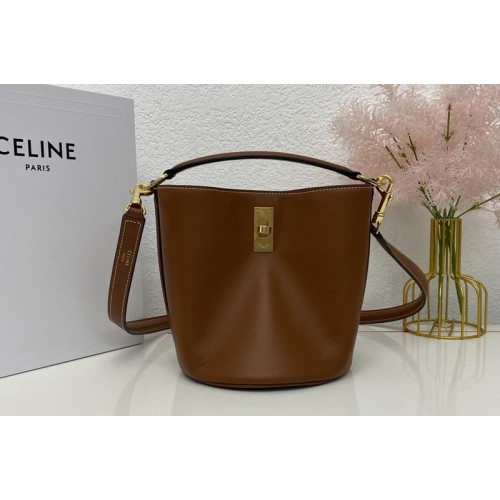 Celine TEEN BUCKET 16 Bag IN Tan SMOOTH CALFSKIN