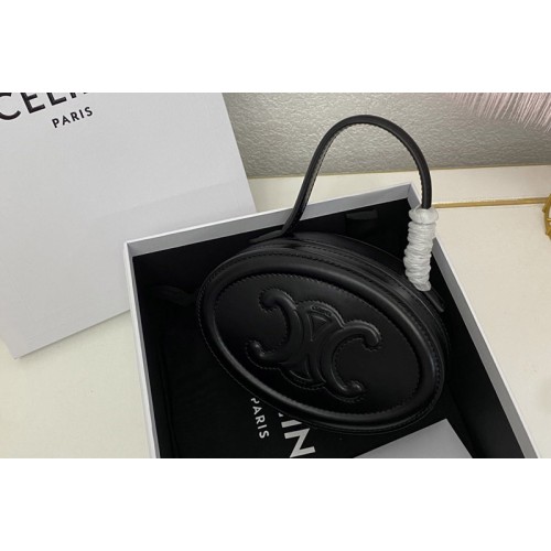 Celine OVAL MINAUDIERE CUIR TRIOMPHE IN Black SMOOTH CALFSKIN Celine OVAL MINAUDIERE CUIR TRIOMPHE IN Black SMOOTH CALFSKIN