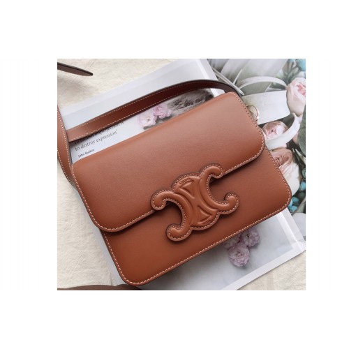 Celine TEEN BAG CUIR TRIOMPHE IN Tan NATURAL CALFSKIN