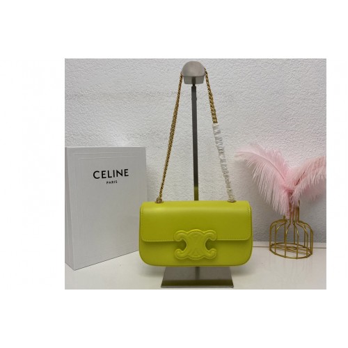 Celine CHAIN SHOULDER BAG CUIR TRIOMPHE IN ANIS SHINY CALFSKIN
