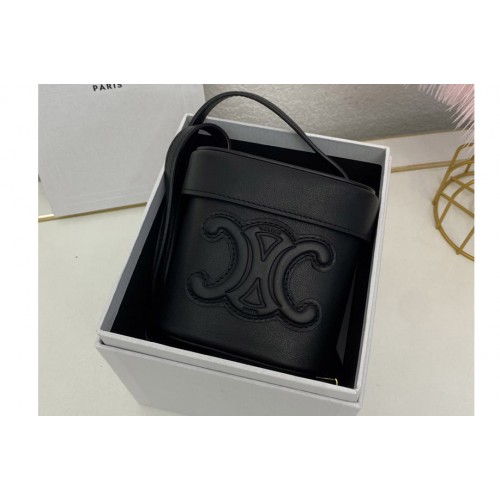 Celine SMALL BOX CUIR TRIOMPHE Bag IN Black SMOOTH CALFSKIN Celine SMALL BOX CUIR TRIOMPHE Bag IN Black SMOOTH CALFSKIN