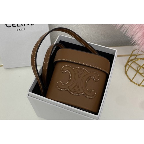 Celine SMALL BOX CUIR TRIOMPHE Bag IN Tan SMOOTH CALFSKIN Celine SMALL BOX CUIR TRIOMPHE Bag IN Tan SMOOTH CALFSKIN