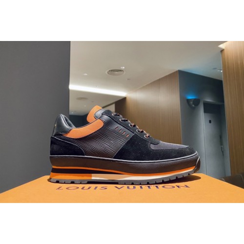Louis Vuitton 1A5HPC Harlem richelieu sneaker in Epi leather  suede calf leather and textile