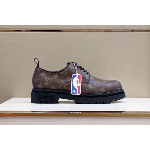 Louis Vuitton 1A8FV3 Black Ice derby Shoe in Monogram canvas